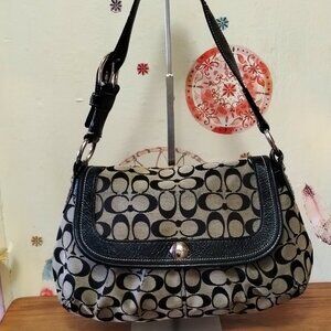 Coach Soho Pleated Signature Flap Shoulder Bag